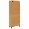 vidaXL Highboard 2 pcs Dąb rzemieślniczy Drewno inżynieryjne i szkło