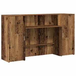 vidaXL Biurko recepcyjne Stare drewno 180x50x103,5 cm Drewno klejone