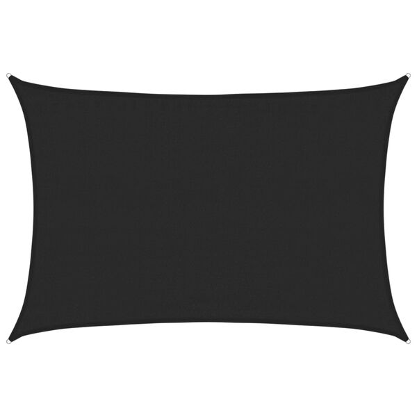 vidaXL Żagiel przeciwsłoneczny, 160 g/m&sup2;, czarny, 3,5x4,5 m, HDPE