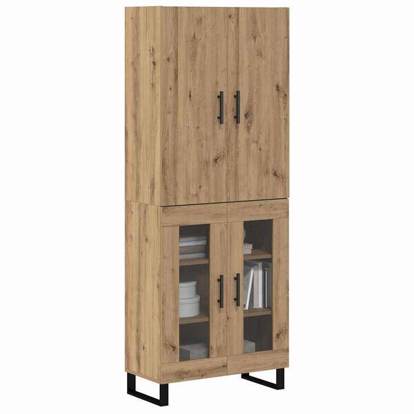 vidaXL Highboard 2 pcs Dąb rzemieślniczy 69,5 x 34 x 180 cm
