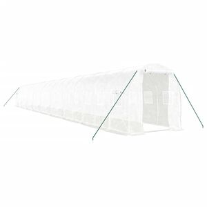 vidaXL Szklarnia ze stalową ramą, biała, 36 m&sup2;, 18x2x2 m