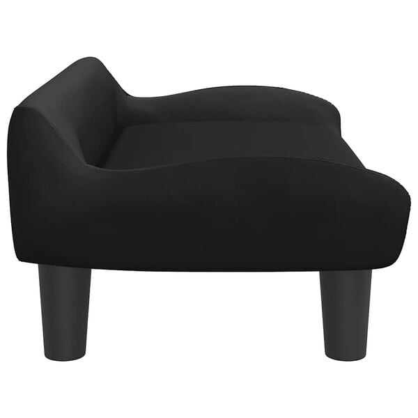 vidaXL Sofa dla dzieci, czarna, 70x40x24 cm, aksamit