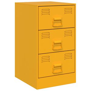 vidaXL Szafki nocne, 2 szt., musztardowe, 34,5x39x62 cm, stal
