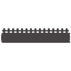 vidaXL Obrzeża trawnikowe 10 szt. 103 x 0,05 x 22 cm Stal Czarny