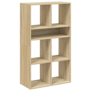 vidaXL Regał na książki, Sonoma Oak, materiał drewnopochodny