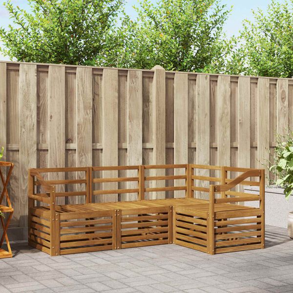 vidaXL Zestawy sof 4 pcs Naturalny Lite Drewno Akacji