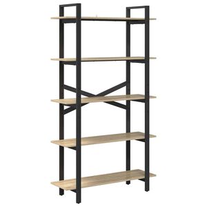 vidaXL P&oacute;łka na książki 5 poziomy 100 x 33,5 x 178 cm Dąb Sonoma