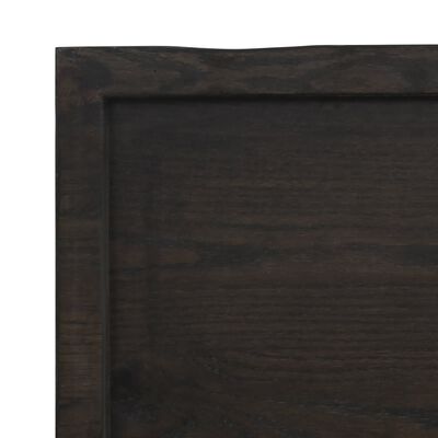vidaXL Blat ciemnobrązowy 40x40x(2-4) cm, drewno z naturalną krawędzią