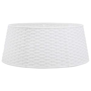 vidaXL Osłona pod choinkę, biała, &Oslash;56x23 cm, plastikowa