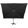 vidaXL Parasol ogrodowy Cantilever z podw&oacute;jnym blatem, czarny, 400x300 cm