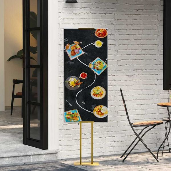 vidaXL Stoiska na targi 2 pcs złoty 30 x 24 x 208 cm Żelazo