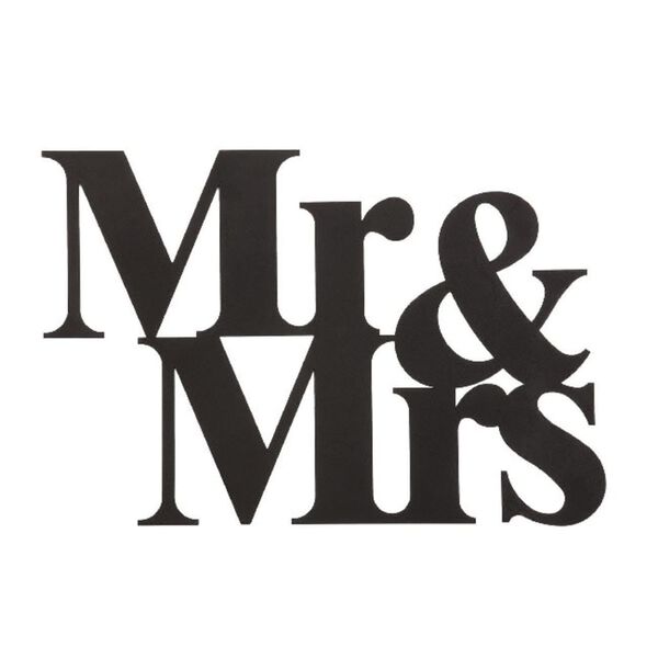 Homemania Dekoracja ścienna Words, 50x35 cm, stalowa, czarna