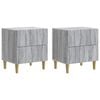 vidaXL Szafka Nocna z szufladą 2 pcs Szary Sonoma 43 x 34,5 x 48 cm
