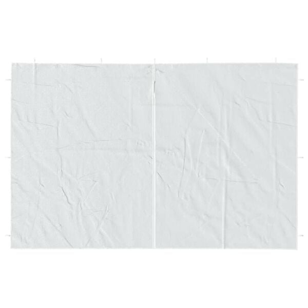 vidaXL Ścianki boczne do namiotu, 2 szt., z suwakiem, PE, białe