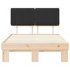 vidaXL Ramka ł&oacute;żka z tapicerowanym wezgłowiem Czarny 120 x 200 cm