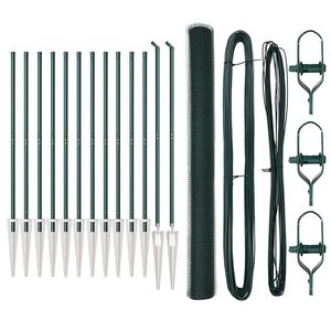 vidaXL Sześciokątne ogrodzenie z słupkiem 25 x 1,6 m Stal pokryta PVC
