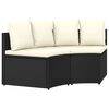 vidaXL 2-częściowa sofa ogrodowa, z poduszkami, polirattan, czarna