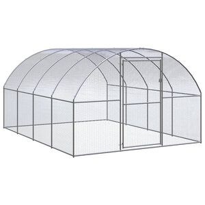 vidaXL Klatka zewnętrzna dla kurcząt, 3x4x2 m, stal galwanizowana