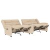vidaXL Rozkładany fotel masujący z uchwytem, 4-os., kremowy