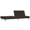 vidaXL 2-osobowa kanapa, ciemnobrązowa, tapicerowana tkaniną