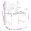 vidaXL Krzesło Ogrodowe 2 pcs 60 x 58 x 90 cm Lite drewno teakowe