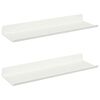 vidaXL P&oacute;łka wisząca 2 szt. Biały 30 x 9 x 2,5 cm Stal