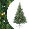 vidaXL Sztuczna choinka z oświetleniem na Boże Narodzenie 240 cm PVC