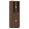 vidaXL Highboard FLORIN 60 x 35 x 182 cm Brązowy dąb