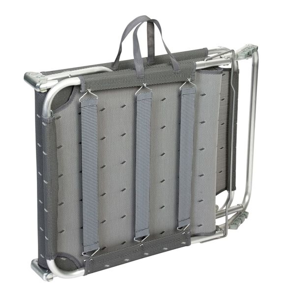 Bo-Camp Składane ł&oacute;żko kempingowe Florence, szare, 1304480