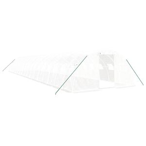 vidaXL Szklarnia ze stalową ramą, biała, 72 m&sup2;, 18x4x2 m
