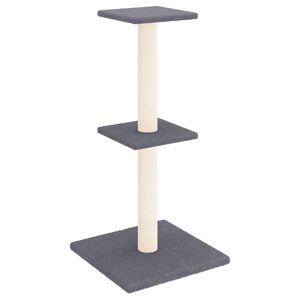 vidaXL Drapak dla kota z sizalowymi słupkami, ciemnoszary, 73 cm