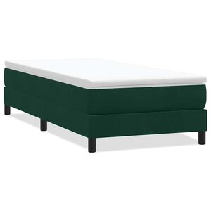 vidaXL Ł&oacute;żko typu Box Spring bez materaca Ciemnozielone 80x220 cm