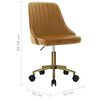 vidaXL Obrotowe krzesła stołowe, 2 szt., brązowe, aksamitne