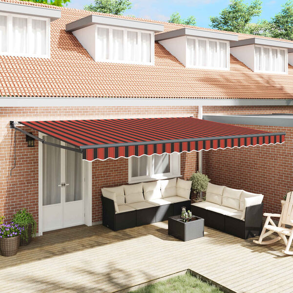 vidaXL Markiza Pomarańczowy i brązowy 500 x 300 x 165 cm