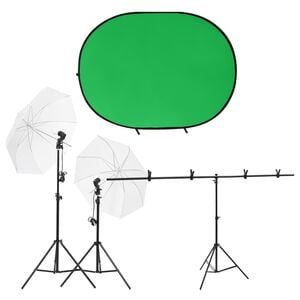 vidaXL Fotograficzny zestaw studyjny z oświetleniem i tłem