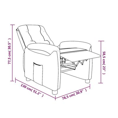 vidaXL Fotel masujący, brązowy, obity mikrofibrą