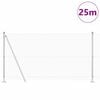 vidaXL Ogrodzenie z słupkami Srebrny 1.2 x 25 m Stal