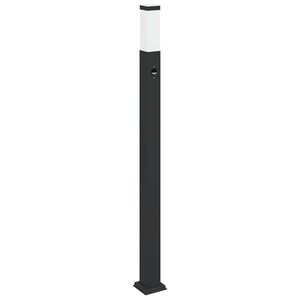 vidaXL Słupek oświetleniowy z czujnikiem 110 cm Czarny IP44