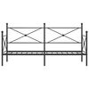 vidaXL Ł&oacute;żko dzienne bez materaca czarne 90x200 cm stalowe