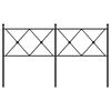 vidaXL Metalowe wymienne wezgłowie, czarne, 160 cm