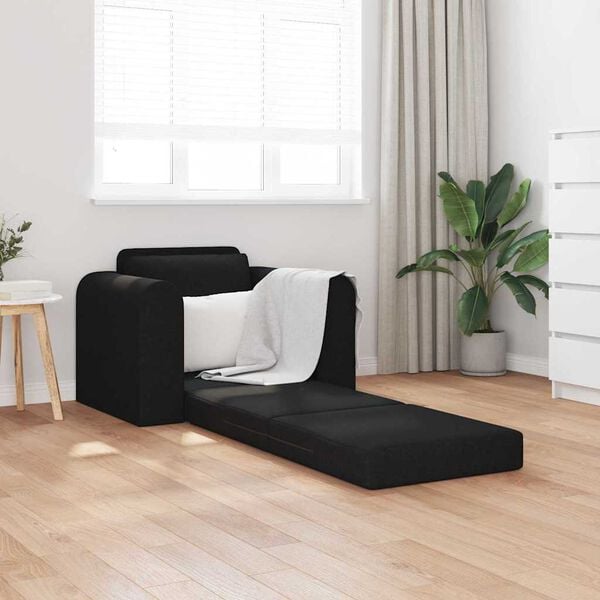 vidaXL Sofa Bed Czarny 98 x 71 x 83 cm Aksamit