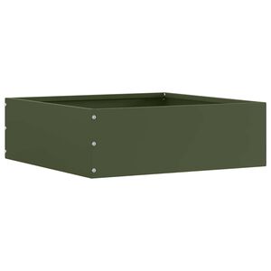 vidaXL Krawężnik do trawnika 40 x 40 x 13 cm Stal Oliwkowy zielony