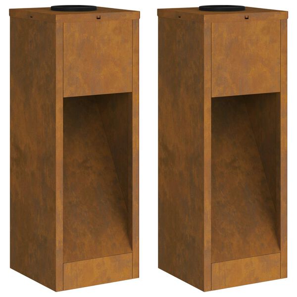 vidaXL Solarna Lampa LED na Ścieżkę 2 pcs Galwanizowany Galwanizowany