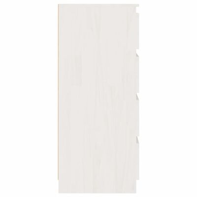 vidaXL Szafka boczna, biała, 60x36x84 cm, lite drewno sosnowe