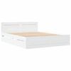 vidaXL Ramka ł&oacute;żka 2 pcs Biały 150 x 200 cm Materiał drewnopochodny