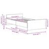vidaXL Rama łóżka bez materaca, stare drewno, 75x190 cm