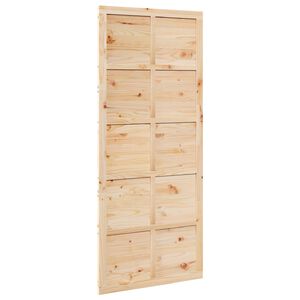 vidaXL Drzwi do stodoły 100 x 2,5 x 208 cm Lite drewno sosnowe