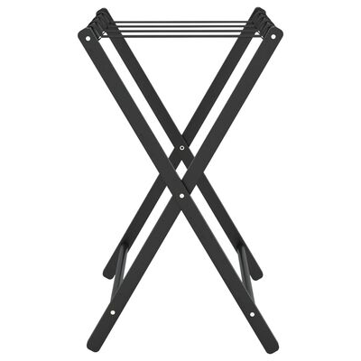 vidaXL Stojak na bagaż, czarny, 68,5x38x58 cm, bambusowy