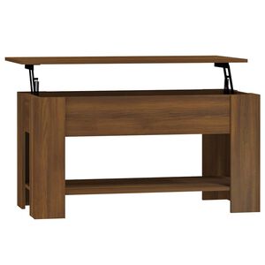 vidaXL Stolik kawowy, brązowy dąb 101x49x52 cm materiał drewnopochodny