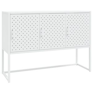 vidaXL Szafka boczna, biała, 105x35x75 cm, stal